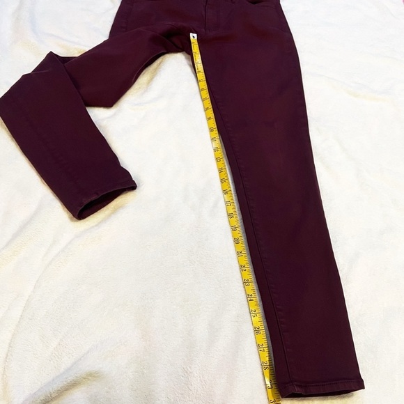 American Eagle High Rise Jegging Burgundy Solid Dark Red Stretchy Pockets Size 8 - Picture 4 of 8